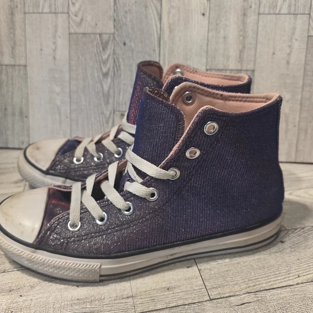 Converse Stylish Kids High-Top Sneakers - Blue Size 3
